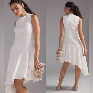 Eva Franco Textured Asymmetrical Midi Dress